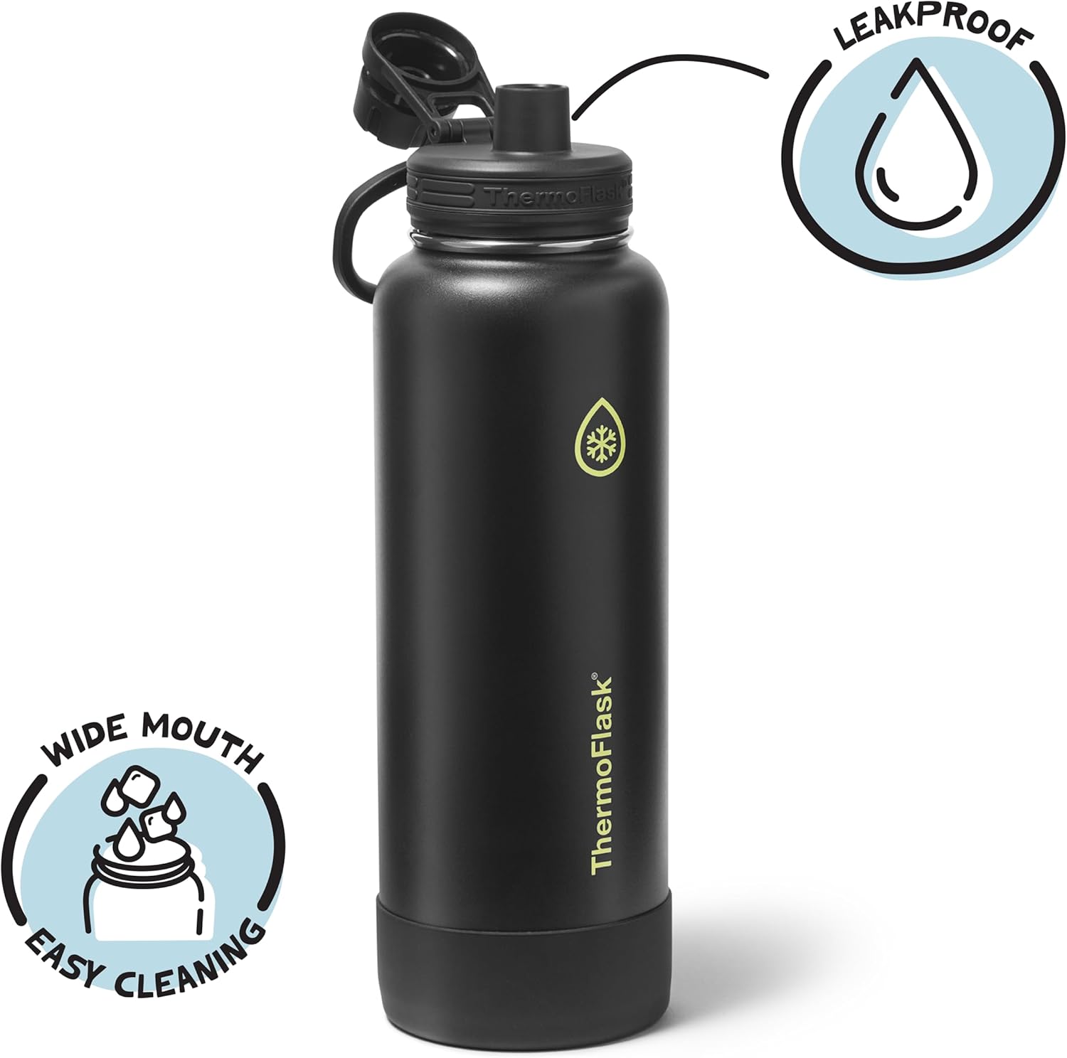 ThermoFlask 40 oz Double Wall Vacuum Insulated Stainless Steel Water Bottle with Spout Lid, Shadow Glow - Image 3