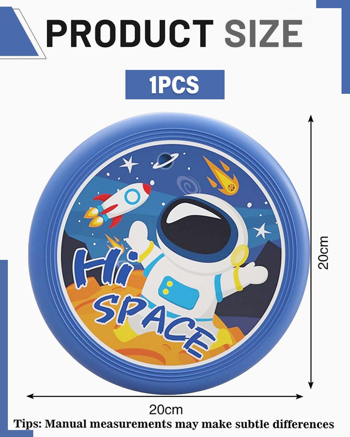Discos Voladores para Niños Sujetar Fáciles Seguros Frisbees Deportes al Aire Libre Astronauta