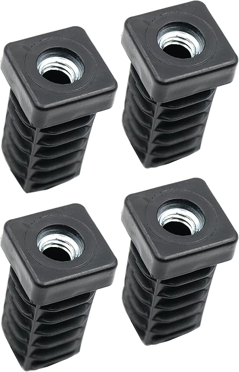 4 Tappi Filettati Per Tubi Rettangolari 30x20 Mm - Con Filettatura M8, Poliammide E Acciaio - Foto 9