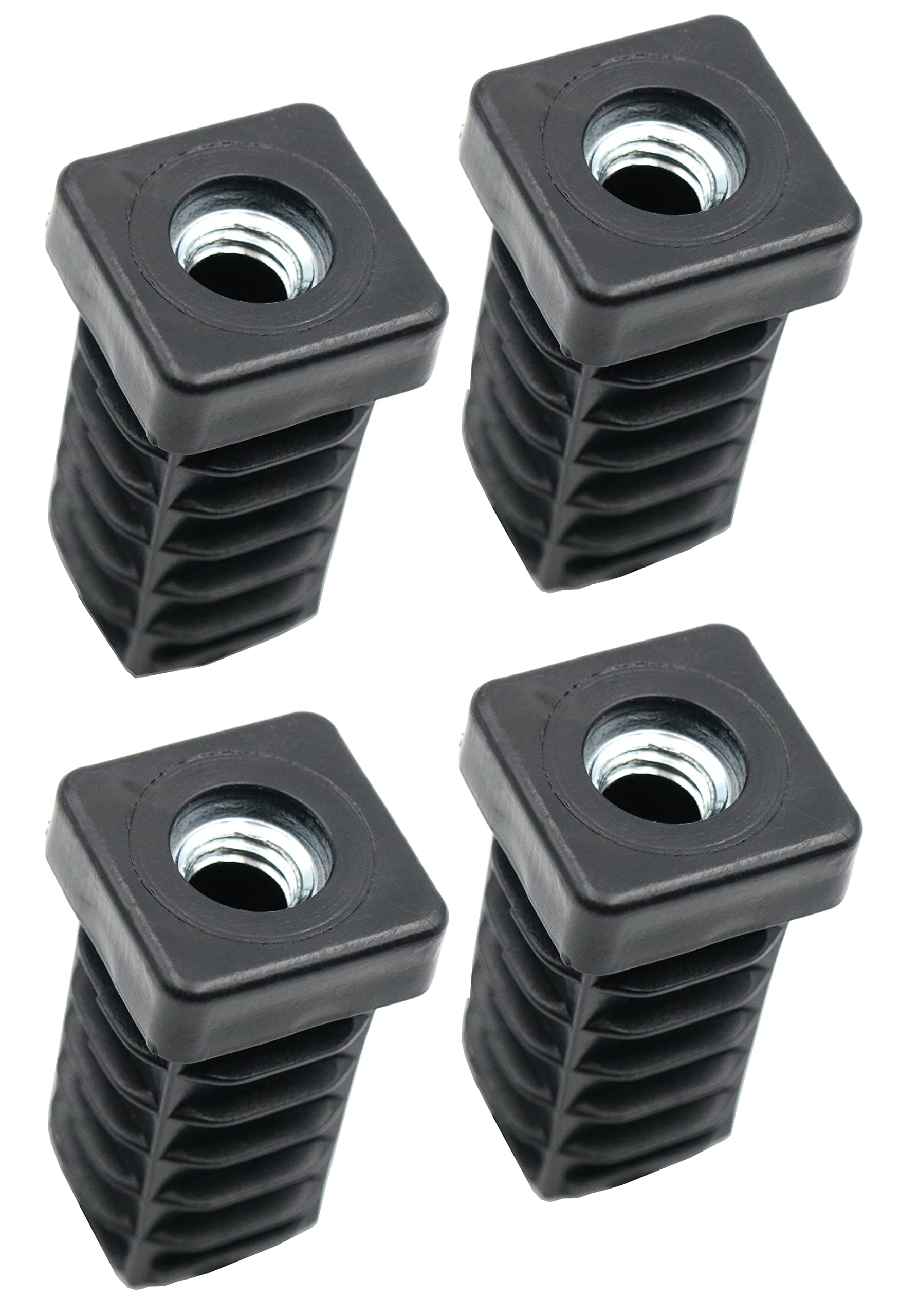 Design61 Lot de 10 bouchons de tubes carrés 40 x 40 mm avec lamelles