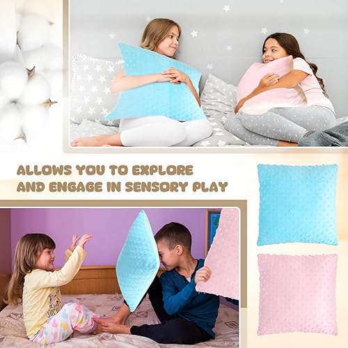 Miniatura 5 de 2 almohadas vibratorias activadas por presión para niños, almohada de masaje de 12 x 12 pulgadas con textura de estimulación para aliviar el dolor,