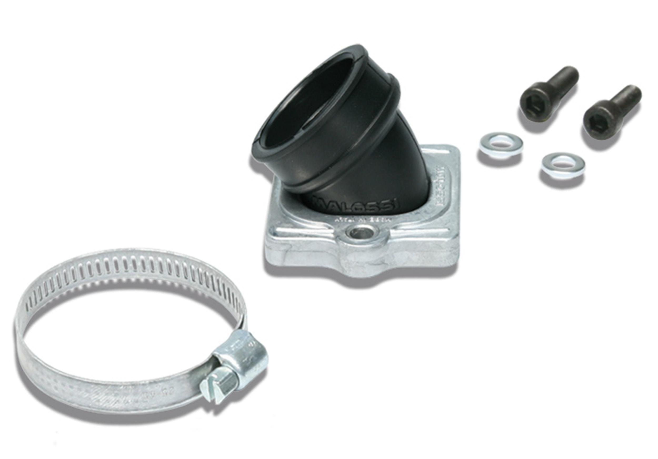 MALOSSI, collettore d'aspirazione MHR X360, per carburatori KOSO/PWK/S6/PHBH/VHST 26-30, per Gilera/Piaggio, diametro passante: 30mm, diametro attacco carburatore: 35mm, in Viton,