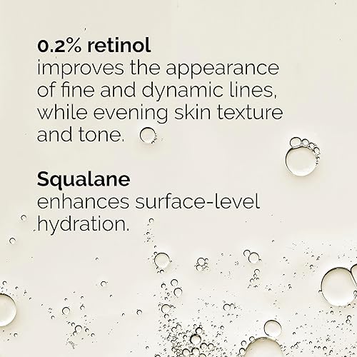 Miniatura 3 de The Ordinary Retinol 0.2% en escualano, suero de retinol suave para la cara que es antienvejecimiento y suaviza la piel, 1 onza líquida