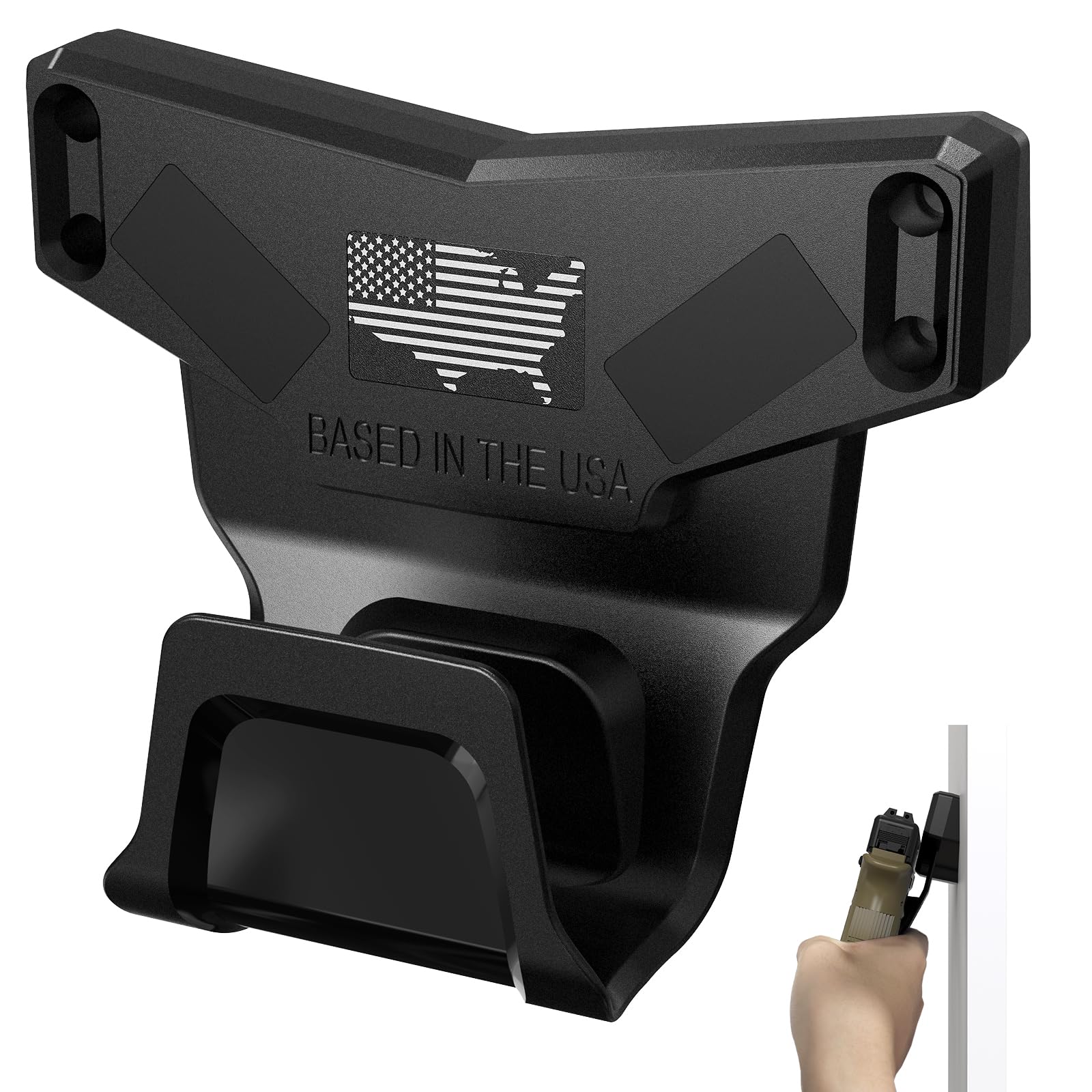 Magnetic Gun Mount for Car Truck, Gun Magnet for Pistol Shotgun Revolver, Gun Holder Rated Max Up to 15 LBS with Trigger Guard Protection Conceal in Desks Safes Walls Easy to Access & Release