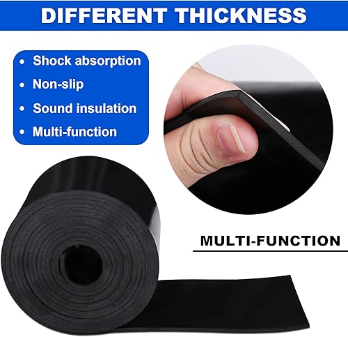 Miniatura 4 de Tiras de goma de neopreno, rollos de goma sólida para juntas de material de bricolaje, soportes, nivelación, sellado, parachoques, protección,