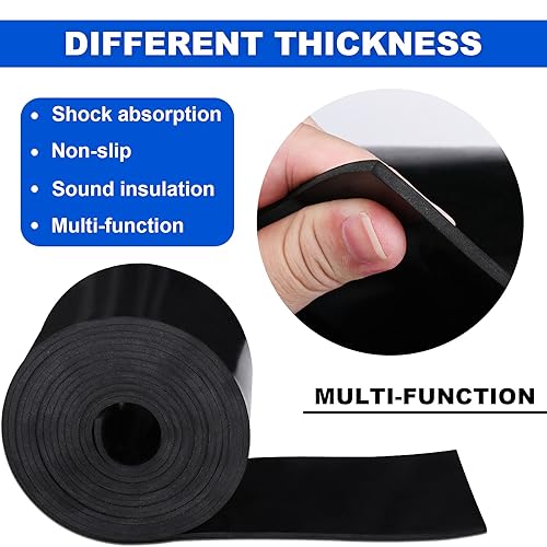 Miniatura 4 de Tiras de goma de neopreno, rollos de goma sólida para juntas de material de bricolaje, soportes, nivelación, sellado, parachoques, protección,