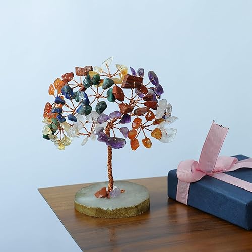 Miniatura 2 de YATSKIA Árbol de la vida de chakras, árbol de cristal de piedras preciosas para energía, decoración de piedras de chakras, decoración de dinero de
