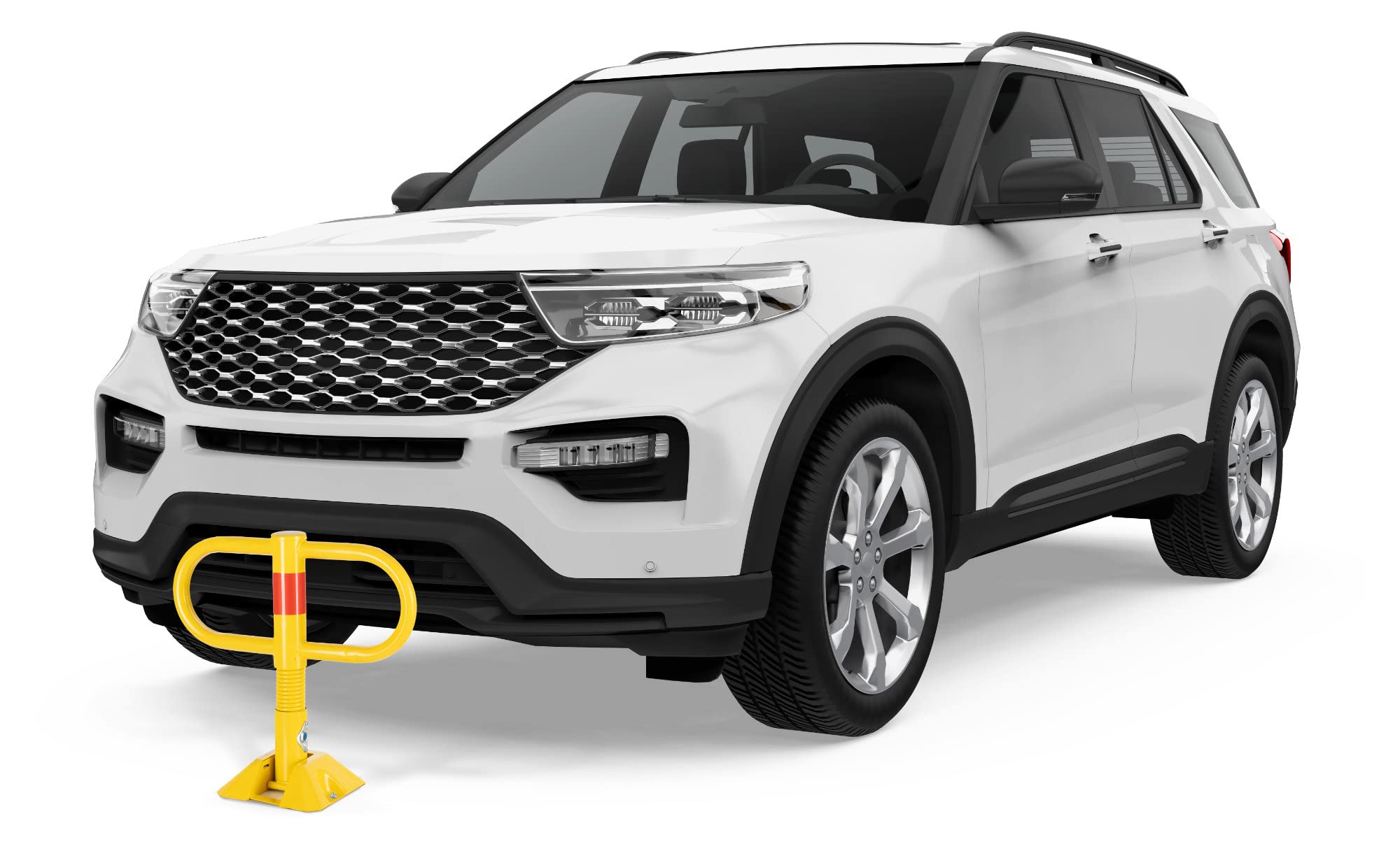Stagecaptain PPS-47XL Blocco Parcheggio, Barriera fissa per parcheggi | Impedisce a veicoli non autorizzati di parcheggiare, Bloccabile (3 chiavi incluse), Si fissa al terreno, In acciaio robusto