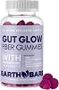 Gut Glow Fiber Gummies – مكمل ألياف البريبايوتك مع الأنسولين وبكتين التفاح – خالي من السكر، نباتي، غير معدل وراثيًا – جليسينات المغنيسيوم لصحة الهضم – نكهة التوت – 60 صمغًا