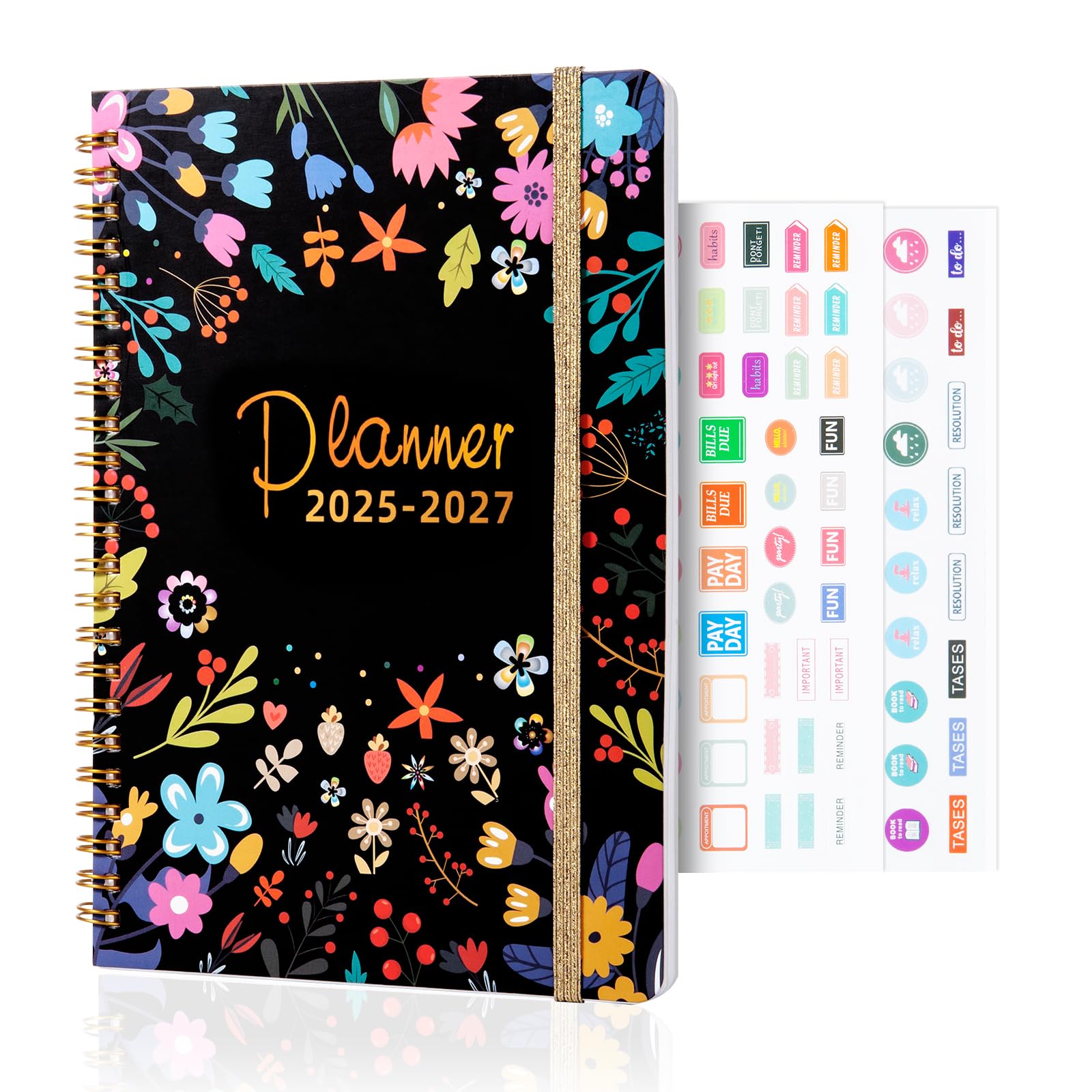 2025-2027 Planner, Weekly and Monthly Planner, 2026 Planner, 8.5'' x 6'', Monthly Tabs, Twin-wire Binding, Thick Paper, Perfect Daily Organizer, A5 Academic Planner Noteboook from Jan.2025 to Dec.2027