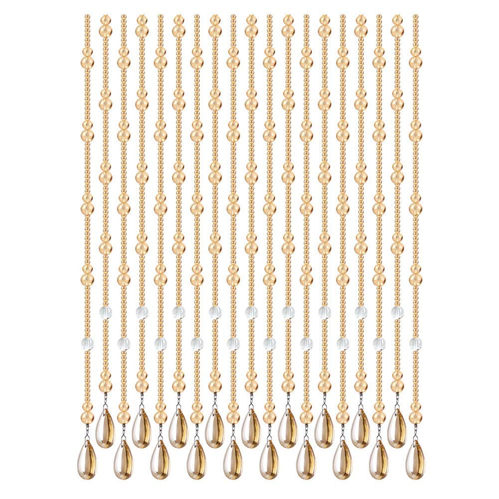 Rideau de perles cristal séparation pièce décoration entrée 80x86cm 25 rangs