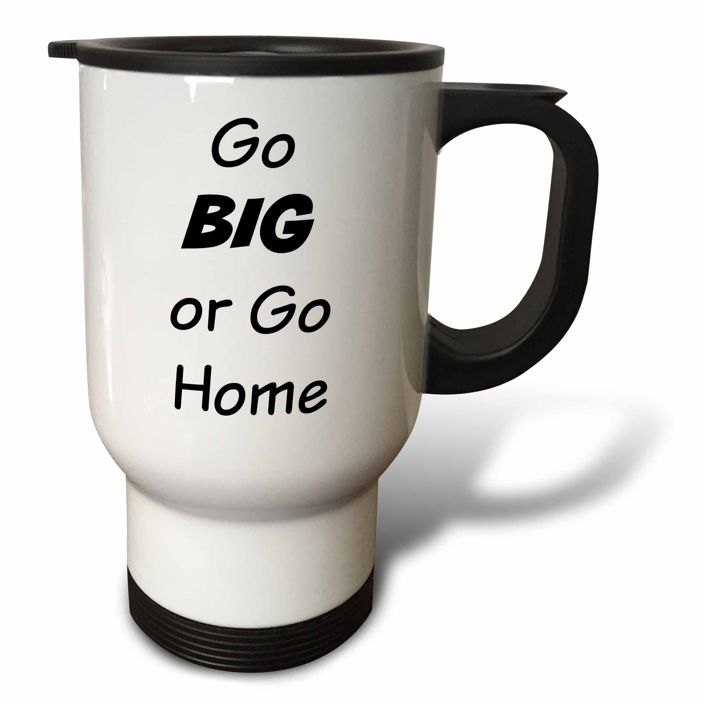 3dRose Suck It Up Buttercup Travel Mug, 14 oz, Stainless Steel, White