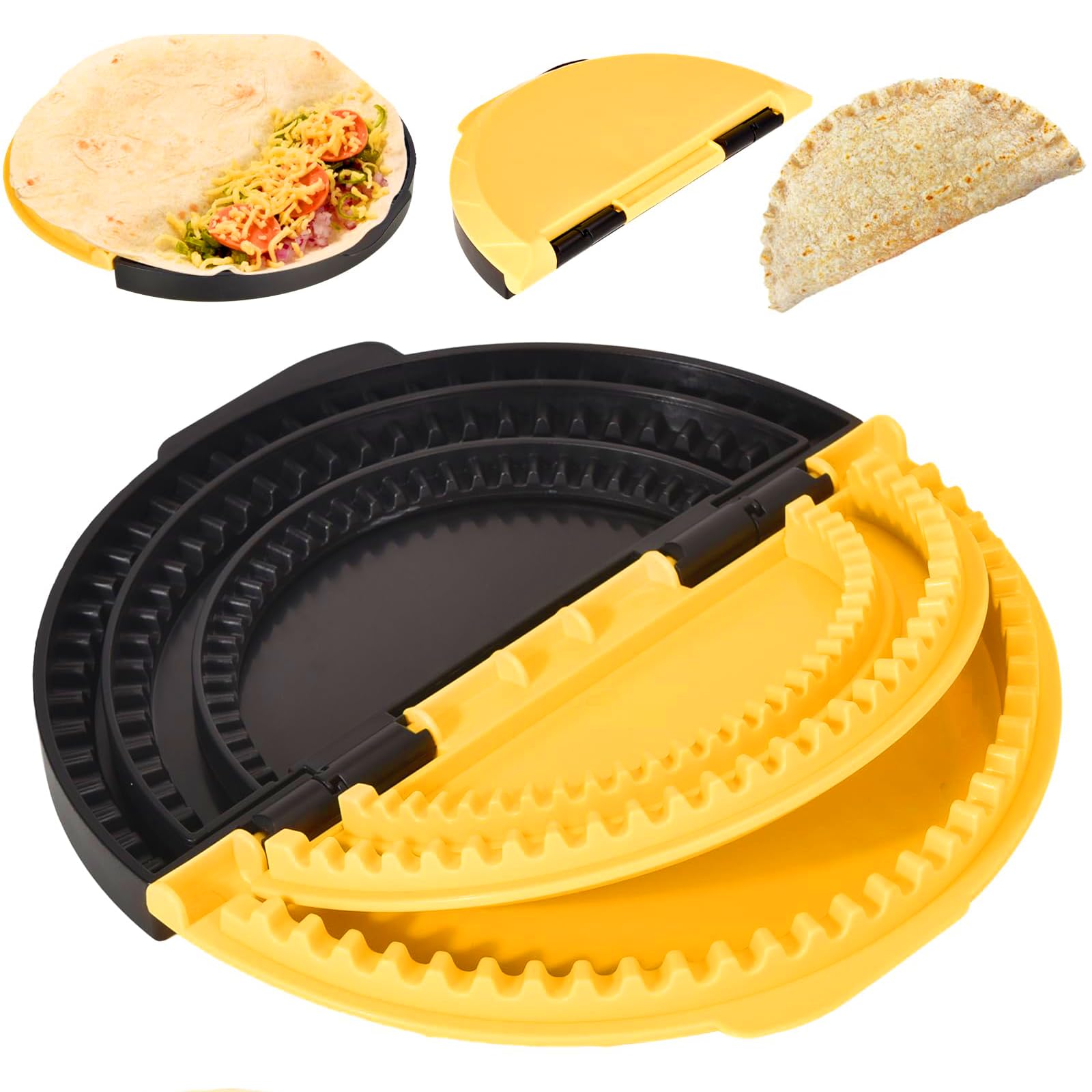 Stampo per Ravioli, Macchina per Ravioli con 3 Dimensioni Intercambiabili, Sigillatrice per Pasta Multifunzione per Gnocchi, Tortelli, Empanadas, Strumento da Cucina per Sealare la Pasta Faci