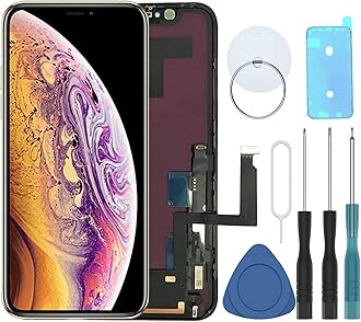 ZTR for iPhone 10R XR 6.1 inch Complete LCD Screen Display Replacement Touchscreen with Waterproof Frame Adhesive Repair Kit Black