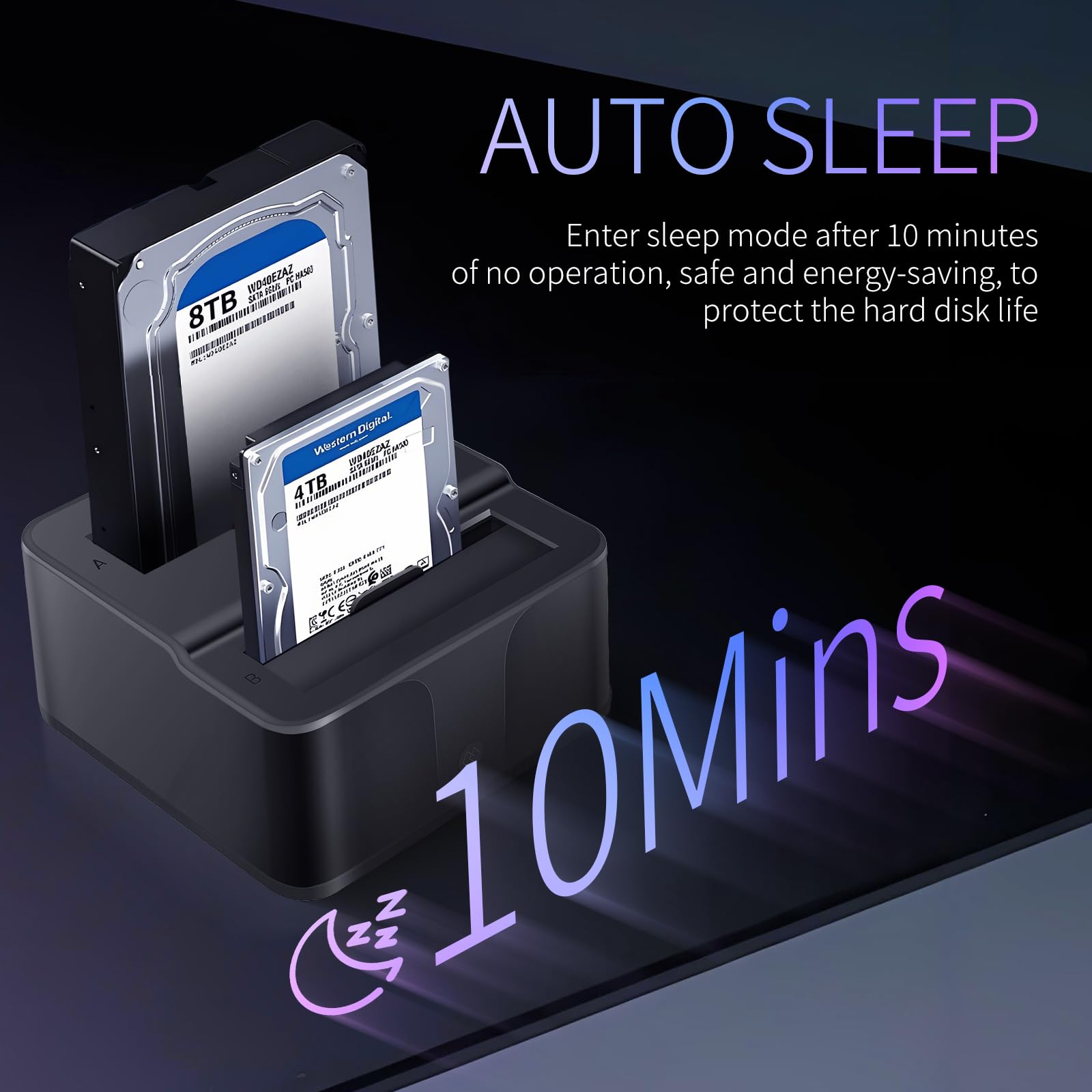 Station d'accueil Double Baie USB 3.0 pour disques durs/SSD SATA 2,5"/3,5" (jusqu'à 2x16TB) avec Lecteur de Cartes SD/microSD intégré. Prend en Charge Le clonage Hors Ligne, Le Plug & Play