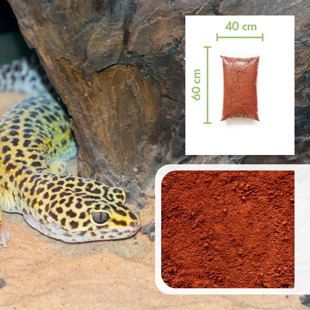 Grabfähiger Terrariensand ROT 10 Kg oder 25 Kg - ermöglicht das Graben von Höhlen und Gängen - Terrarium Sand für Reptilien, Wirbellose, Nager, Kaninchen UVM. (25 Kg)