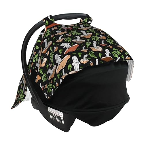 Miniatura 4 de Cubierta de toldo de asiento de coche de bebé de hongos regalo de ducha multiuso, cubierta de enfermería para mamá cubiertas de lactancia, artículos