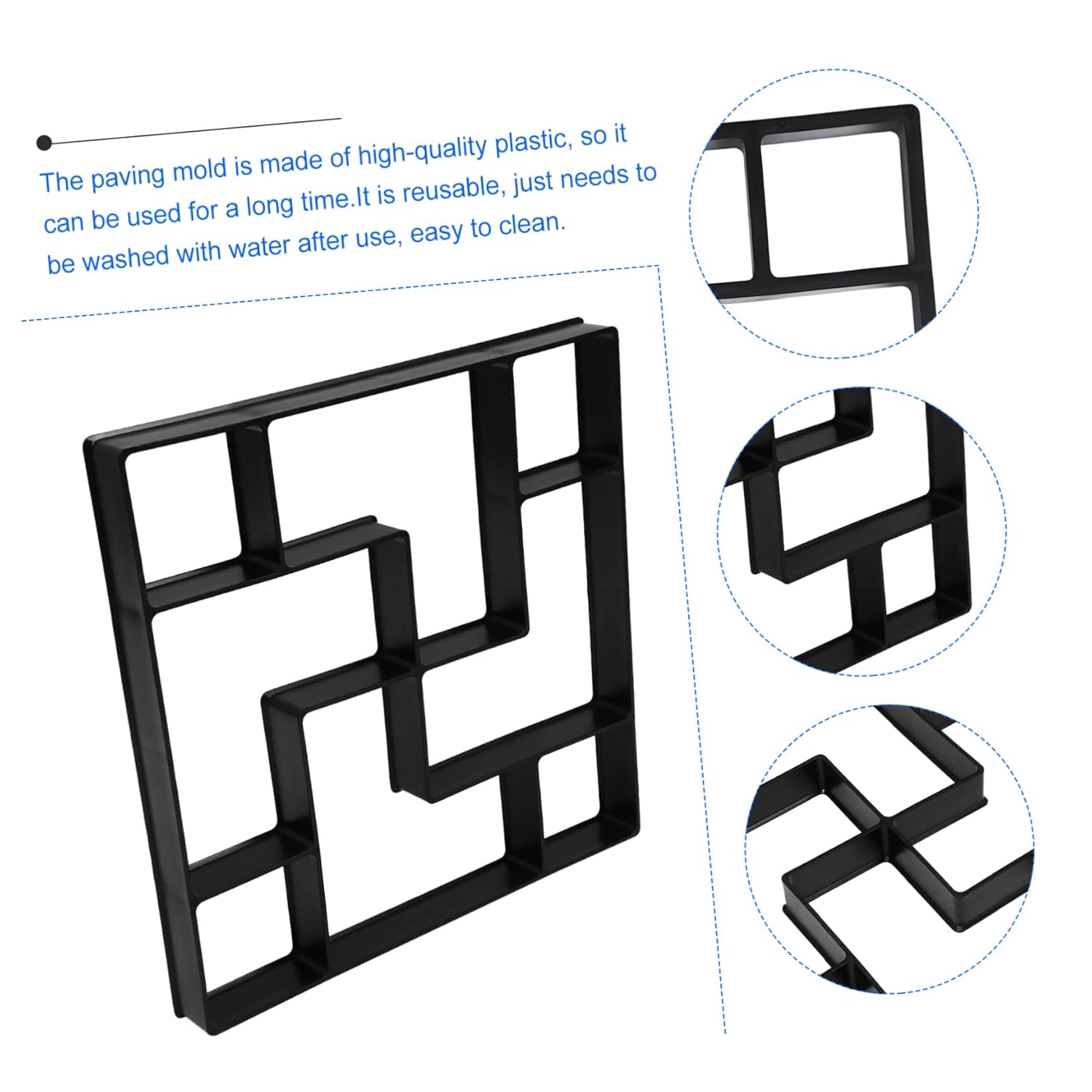 Durable DIY Paving Mold for Garden Pathways Reusable Cement Walkway Mould for Stepping Stones and Floor Decoration for Outdoor Landscaping