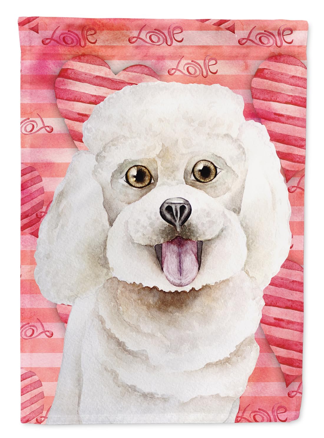 Drapeau de jardin Bichon Frisé Love célébrez l'amour de votre compagnon