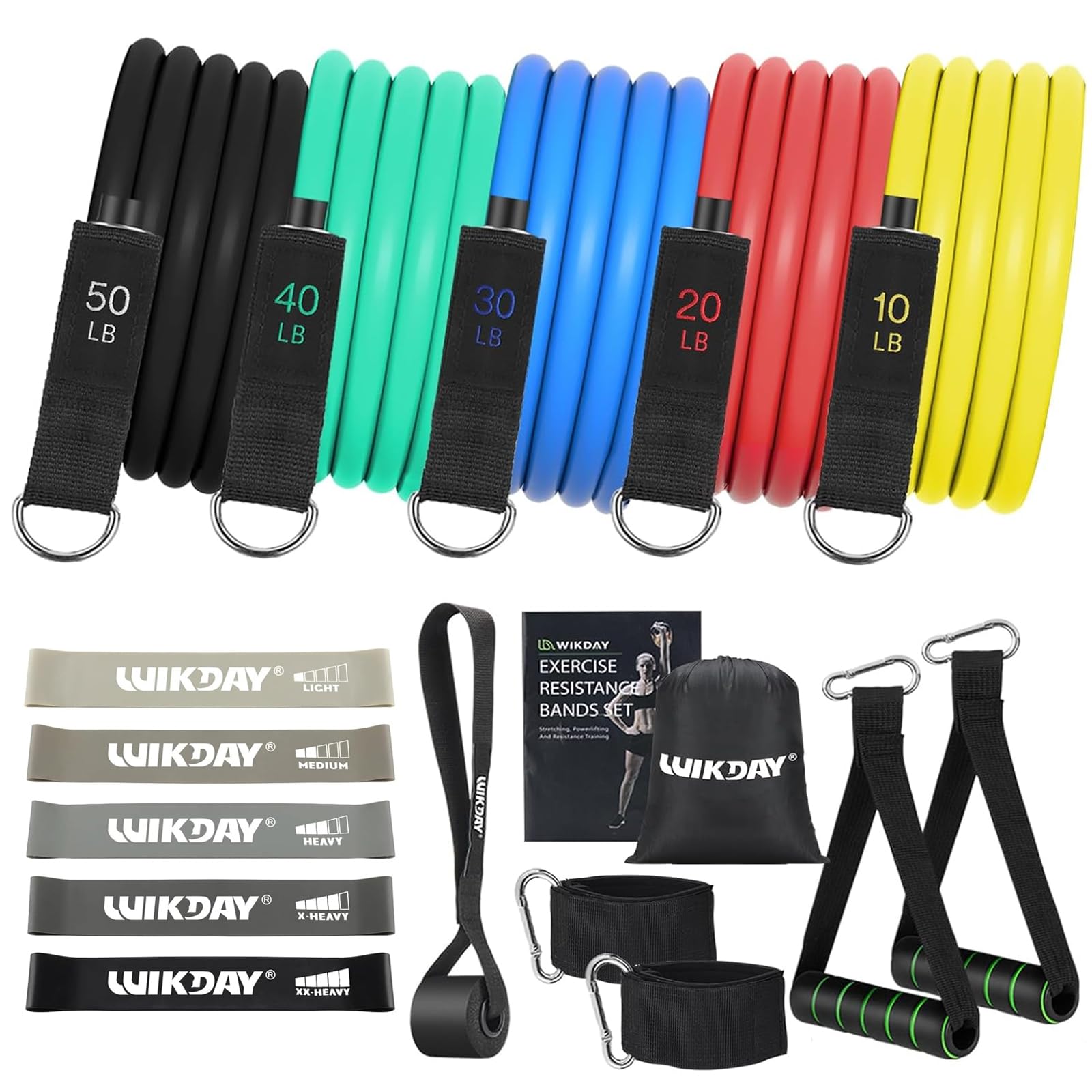 WIKDAY Resistance Bands with Handles for Exercise,beginners
