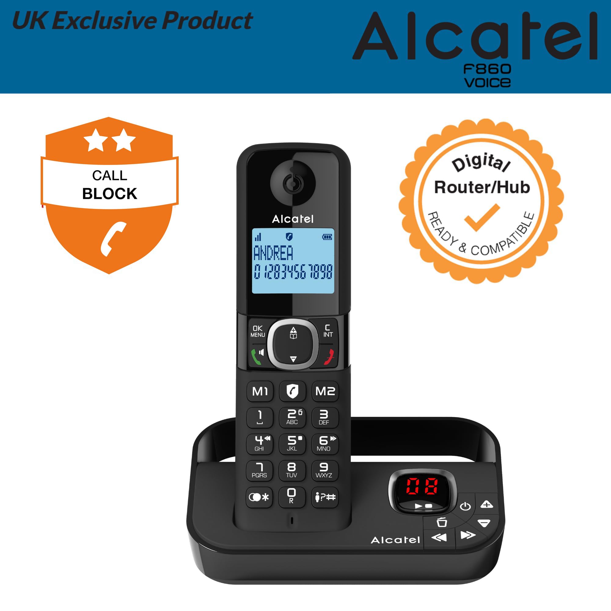 F860 Voice UK Black - - Alcatel