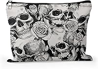 Vista 9 de Cafl Bolsa de maquillaje para viajes, artículos esenciales para organizar joyas, bolsa de cosméticos para el cuidado de la piel, neceser