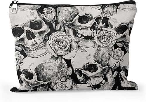 Miniatura 9 de Cafl Bolsa de maquillaje para viajes, artículos esenciales para organizar joyas, bolsa de cosméticos para el cuidado de la piel, neceser