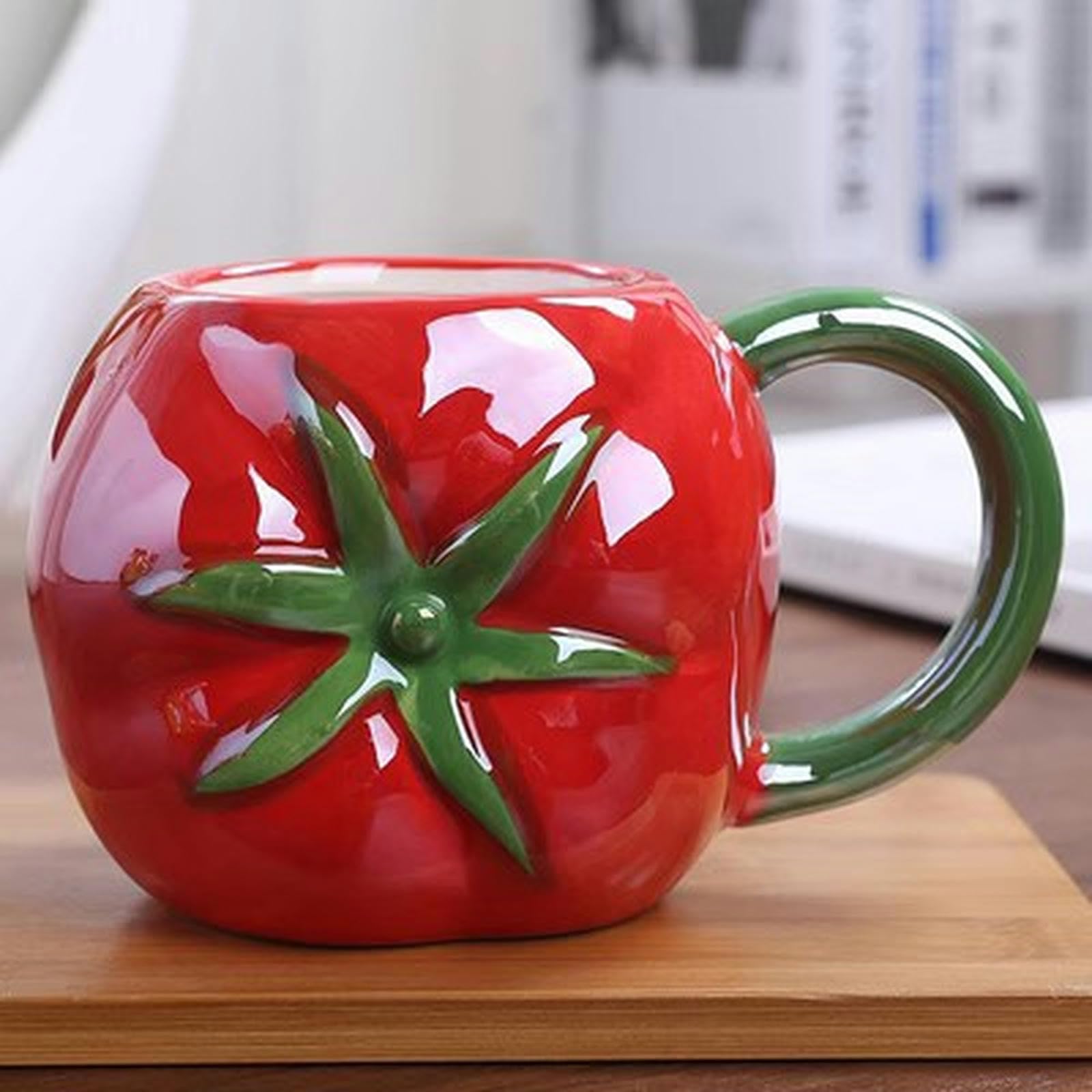 Kreative, niedliche und minimalistische Keramikbecher in Obstform, mikrowellengeeignet, Erdbeere, Traube, Ananas-Tischplatte, personalisierte Kaffeetassen, Ananas, 301–400 ml