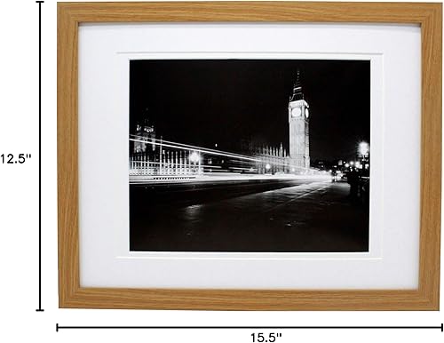 Miniatura 3 de Marco para fotos de galería de 11 x 14 pulgadas con paspartú de 8 x 10 pulgadas y 8.5 x 11 pulgadas. Moldura amplia. Incluye herramientas para