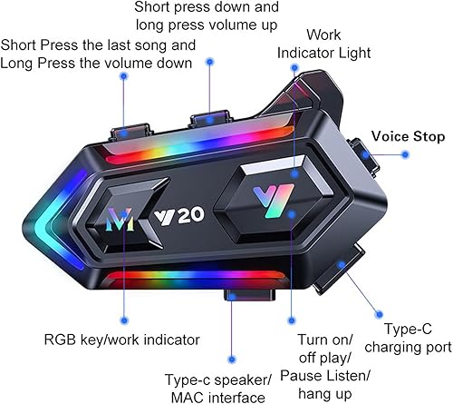 Miniatura 8 de Cascos Bluetooth de cara completa para motocicleta, cascos para motos aprobados por DOT, viseras antivaho abatibles, casco de motocicleta para