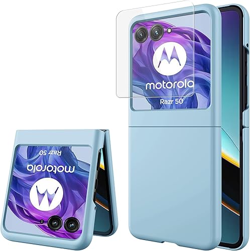 Vista 199 de Miimall Funda delgada para Galaxy Flip 7 con protector de pantalla integrado, grado militar, a prueba de golpes, a prueba de caídas, antiarañazos