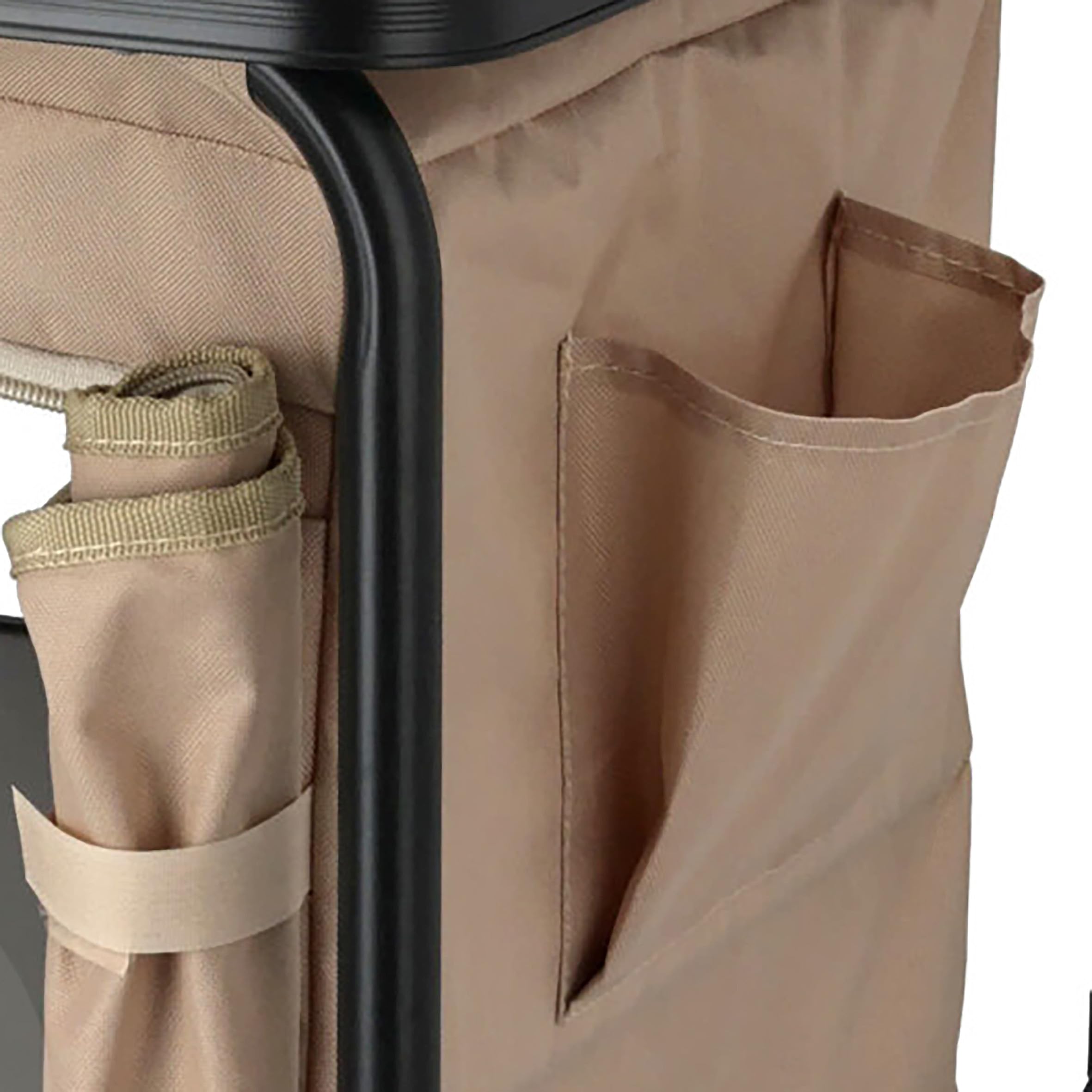 Armario de camping 2 en 1 de tela, plegable, con bolsa de transporte, 53 x 48 cm, mesa de camping con tablero en aspecto de madera, armario plegable para jardín, armario multiusos