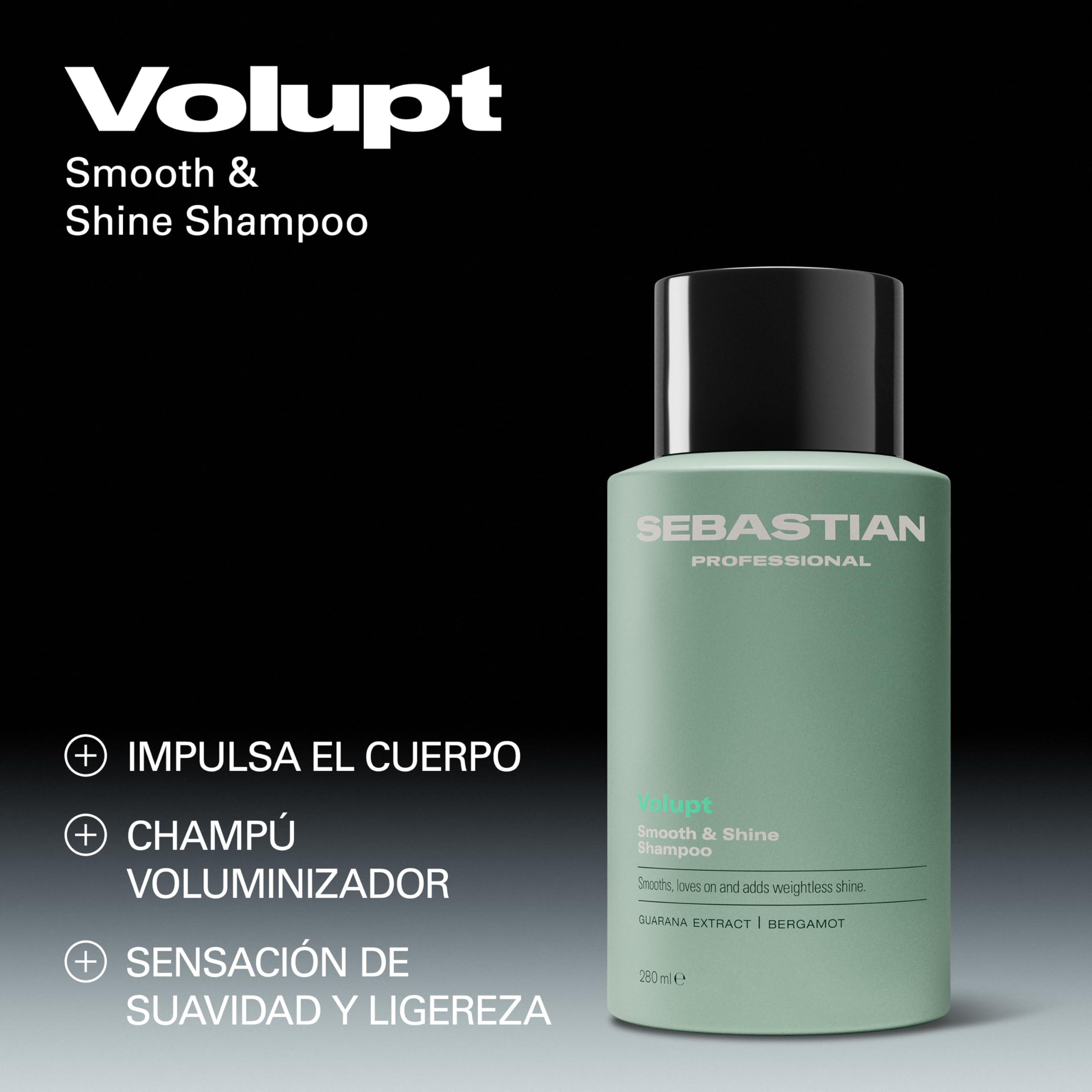 Sebastian Professional Volupt | Champú Voluminizador Profesional | Potencia el Volumen y la Densidad del Cabello | Suavidad al Tacto y Sensación de Ligereza