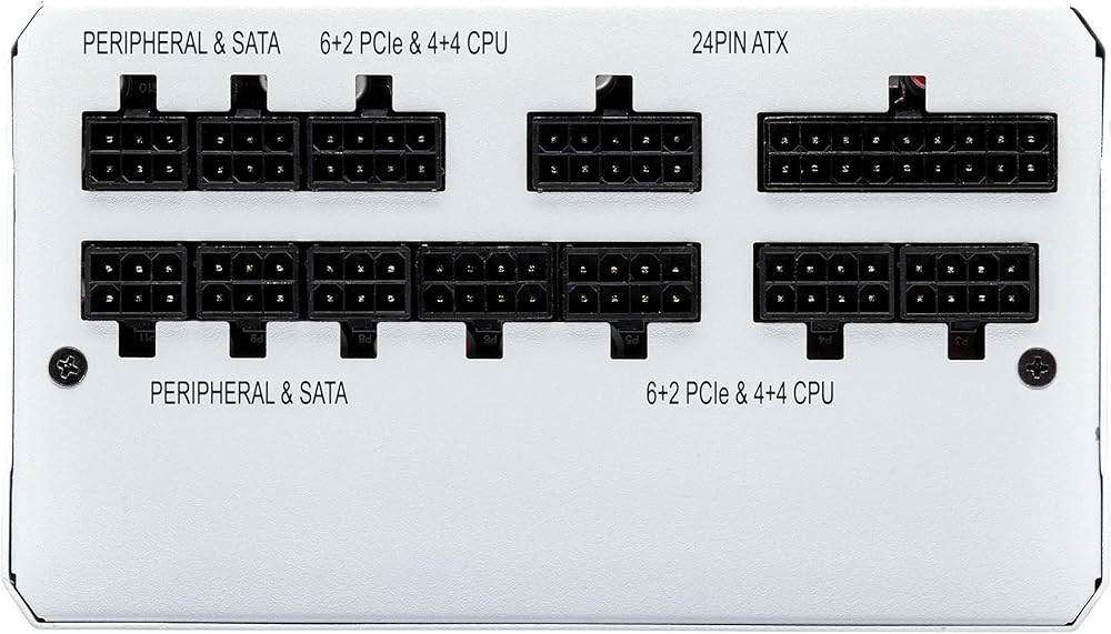 Corsair RM850X White Series, 80+ Gold Certified 850W Fully Modular Power Supply thumbnail 4