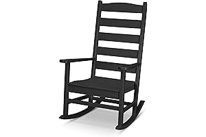Timeless Comfort: Polywood Shaker Porch Rocker in Serene Black