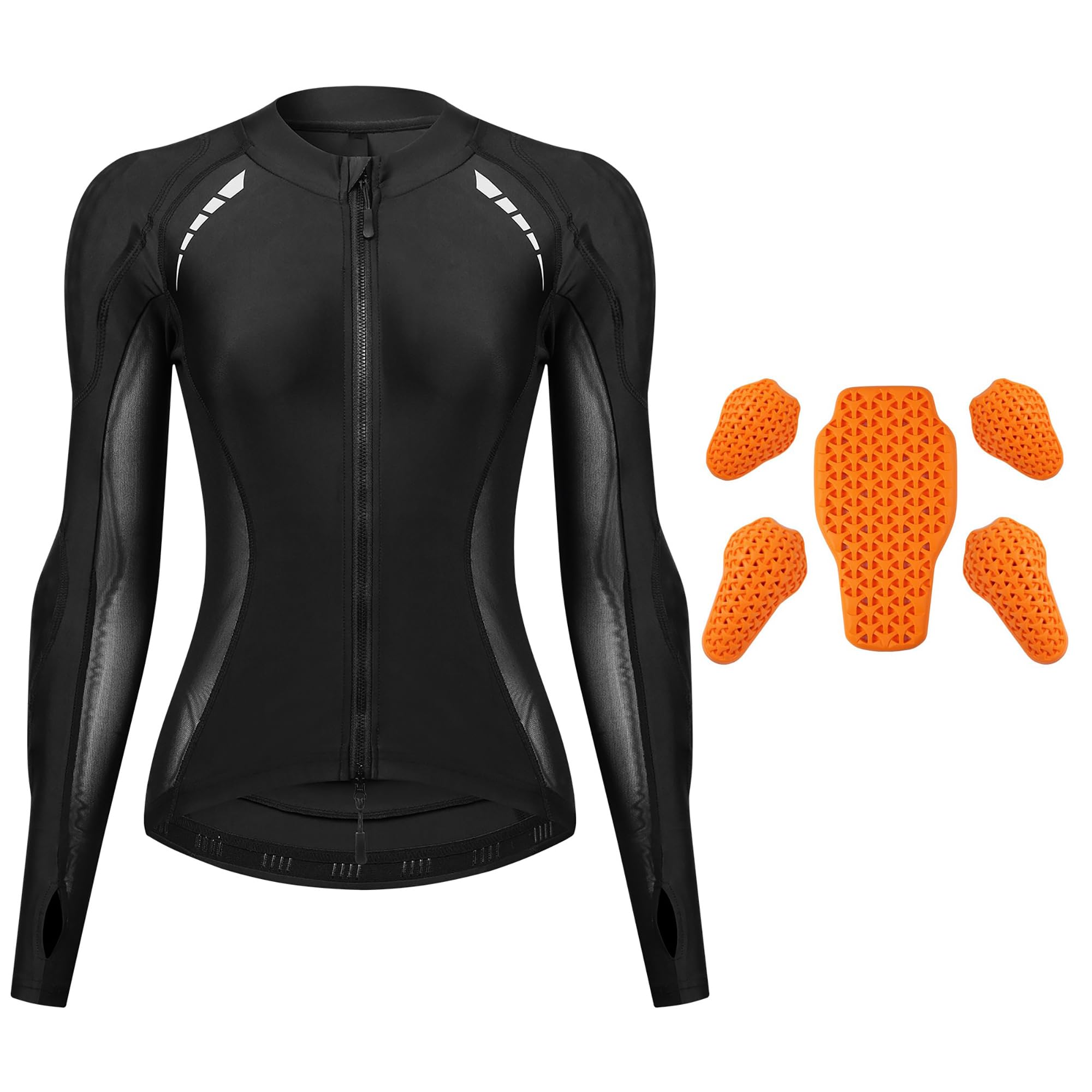 Giacca Moto Da Donna In Rete, Giacca Protettiva Motocross Traspirante, Elasticizzata Maglia Moto Ad Alta Visibilità Abbigliamento Sportivo Estivo per Motociclismo Fitness