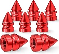 Vista 15 de 4 piezas de tapas de válvula de rueda con estilo de pico coloridas, válvula de rueda de aleación de aluminio, cubiertas universales de válvula