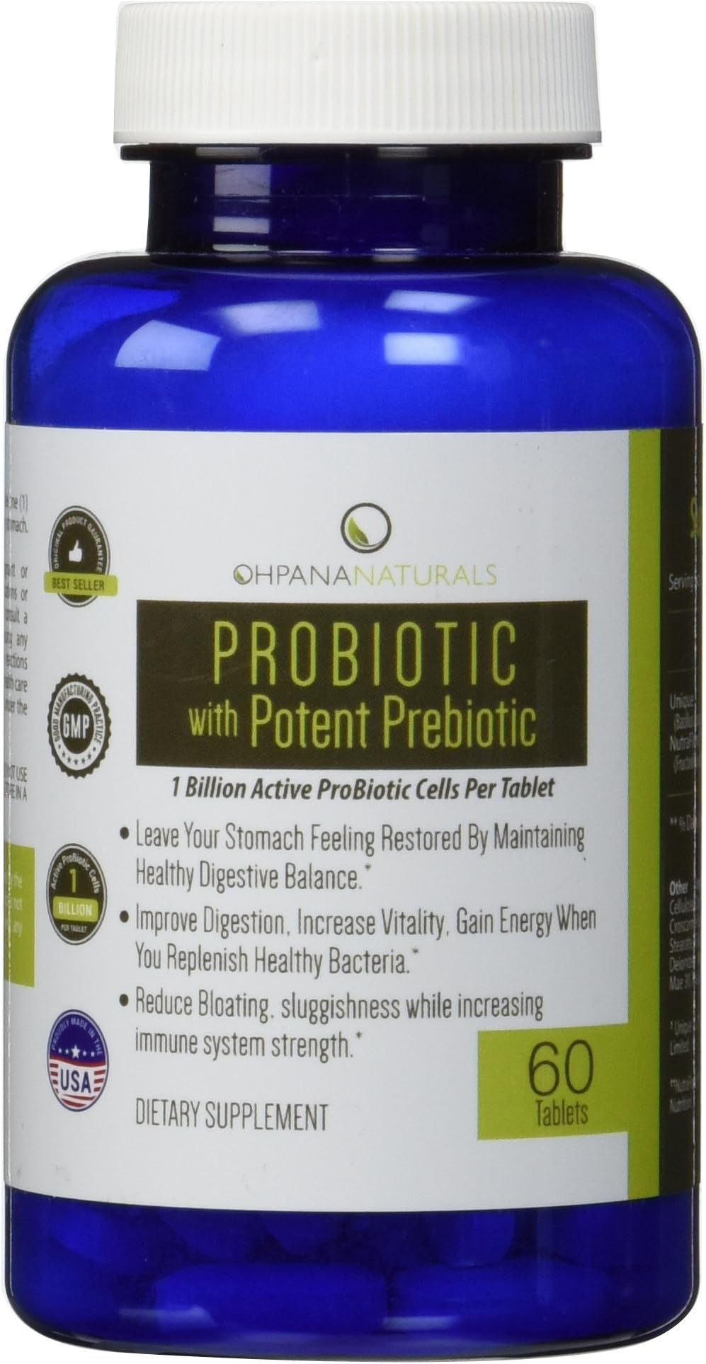 Daily Probiotics Supplement with Prebiotic (60 Ct)