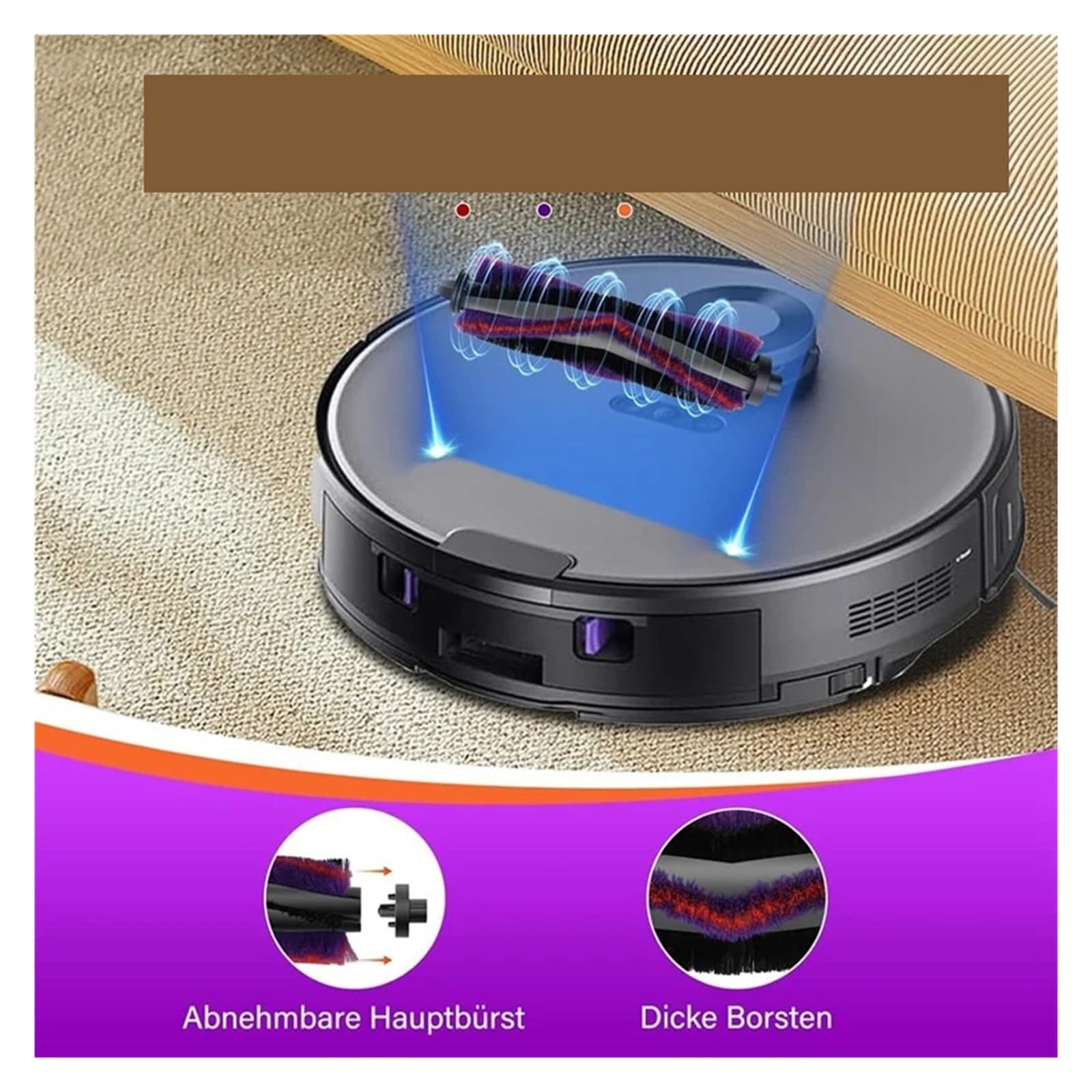 Staubsaugerroboter, Hauptseitenbürstenfilter, Mop-Tuch, Ersatzteilzubehör, kompatibel mit Eureka, E10s