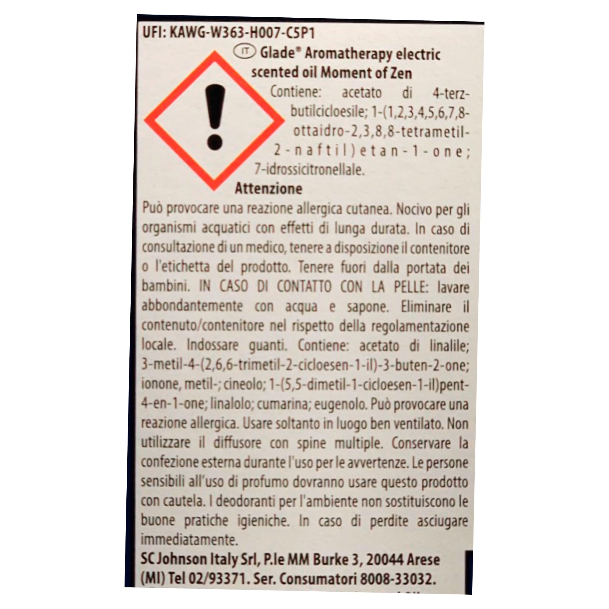 Ricarica Aromatherapy Liquido Elettrico, Profumatore Per Ambienti, Fragranza MOMENT OF ZEN - Lavander + Sandalwood - 20ml (6 Unità)