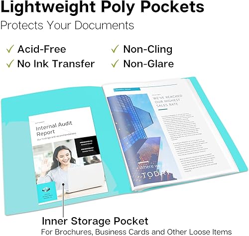 Miniatura 4 de Dunwell - Carpeta de presentación de 48 bolsillos, muestra 96 páginas, carpeta de portafolio de 8.5 x 11 pulgadas con fundas de plástico