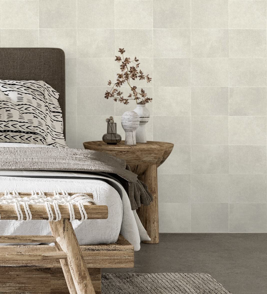 Papier peint lessivable en vinyle GAULAN rouleau 10m, revêtement mural anti-taches beige