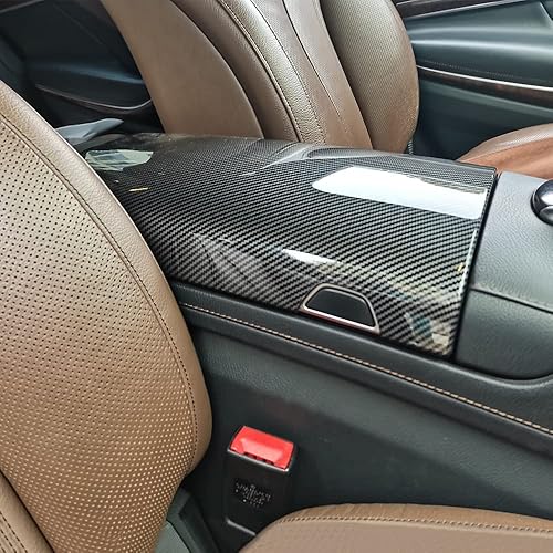 Miniatura 10 de CHUANGHUI Para Mercedes-Benz Clase S W221 W222 S400 S450 S500 S550 S560 S600 Color de fibra de carbono Interior del coche Central Apoyabrazos Caja