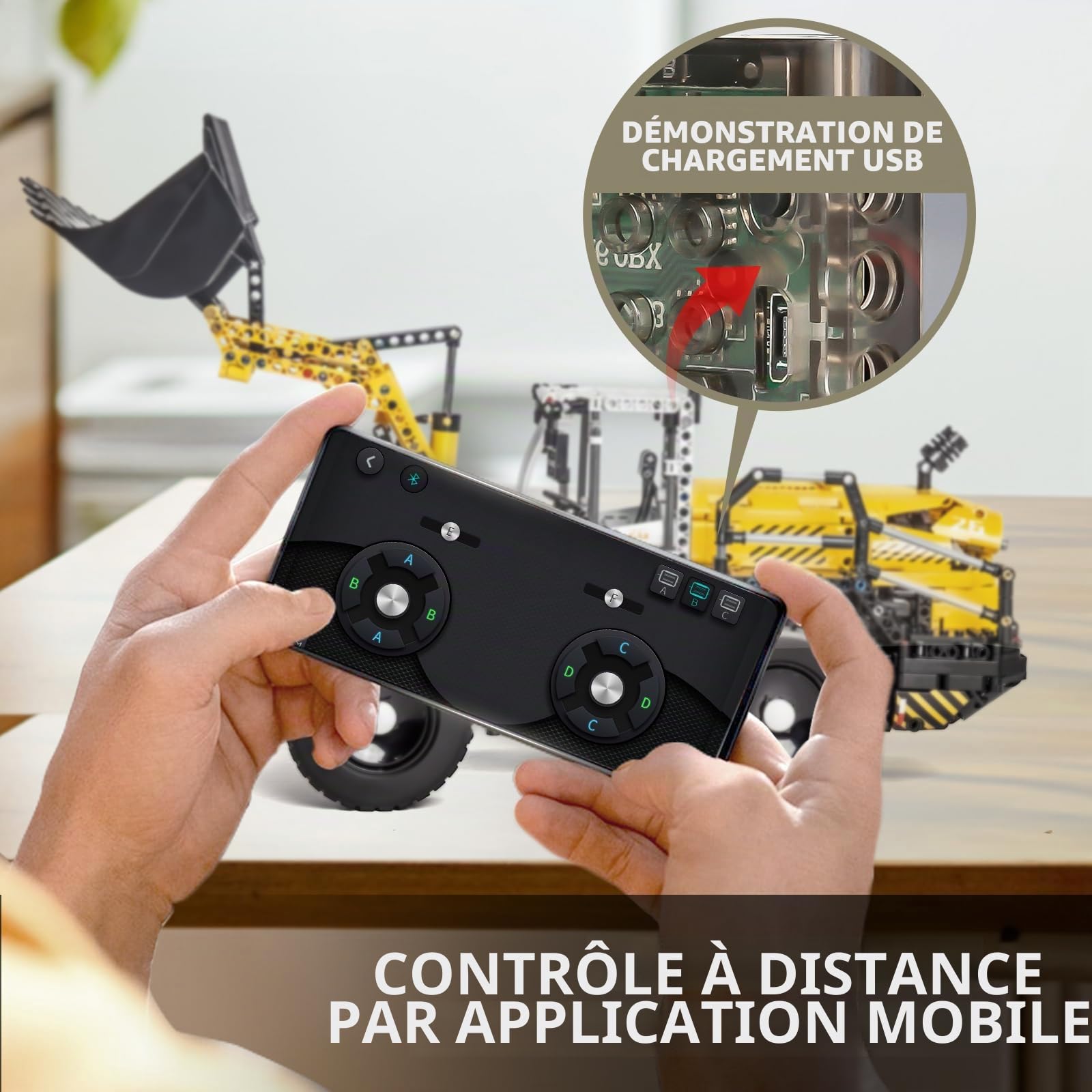Mould King 17026 Bulldozer L550 – Blocs de Construction à Distance avec Moteurs, Briques de Construction hydrostatiques motorisées, Jouets d'ingénierie STEM pour Enfants (1803 pièces)