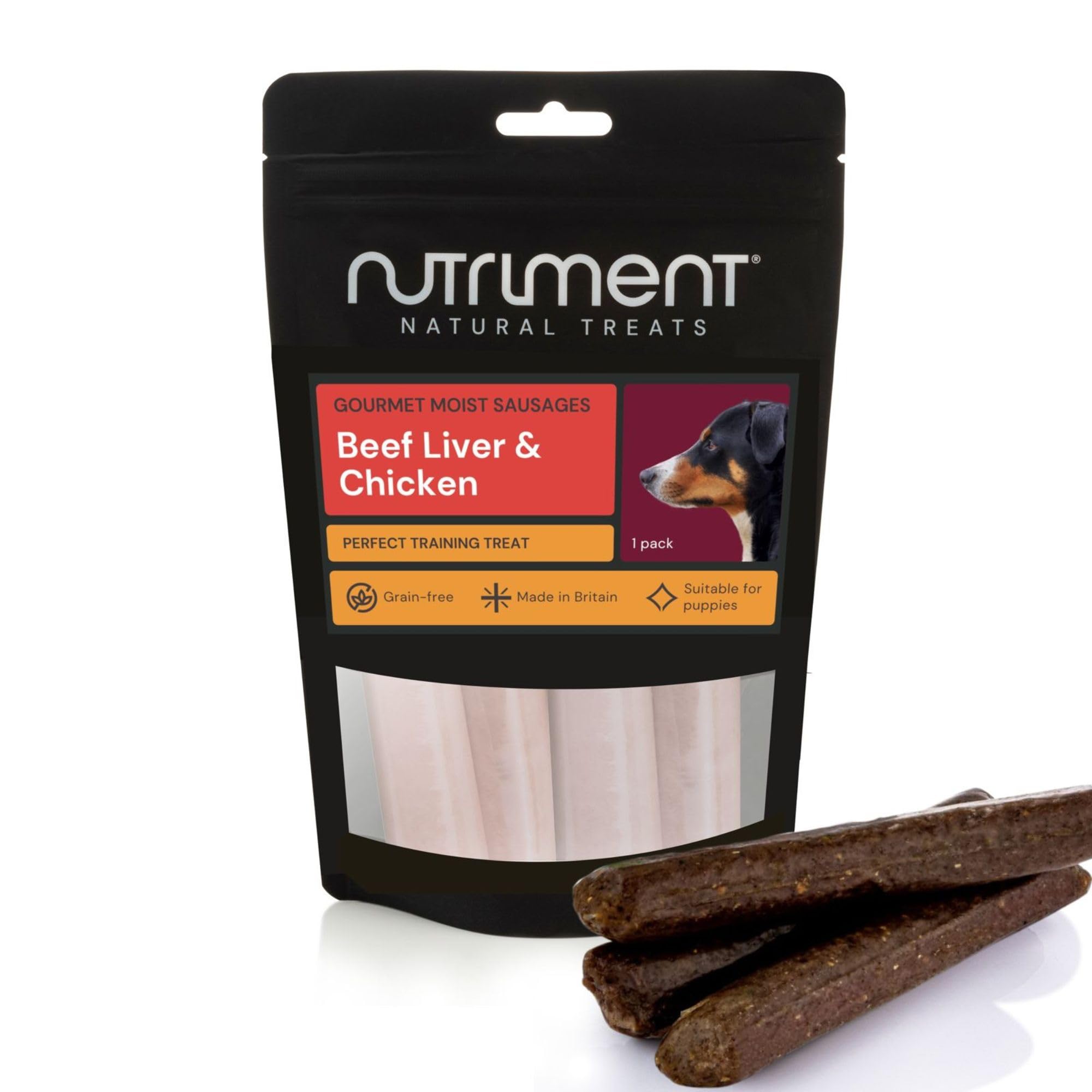 Natural Treats Premium Gourmet Moist Liver Sausages (10packs) Dog Treats