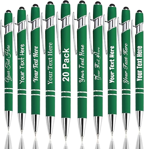 Miniatura 48 de Hasta 300 bolígrafos personalizados a granel con nombre personalizado con grabado gratis, puntas de lápiz capacitivo grabado, bolígrafo para Púrpura