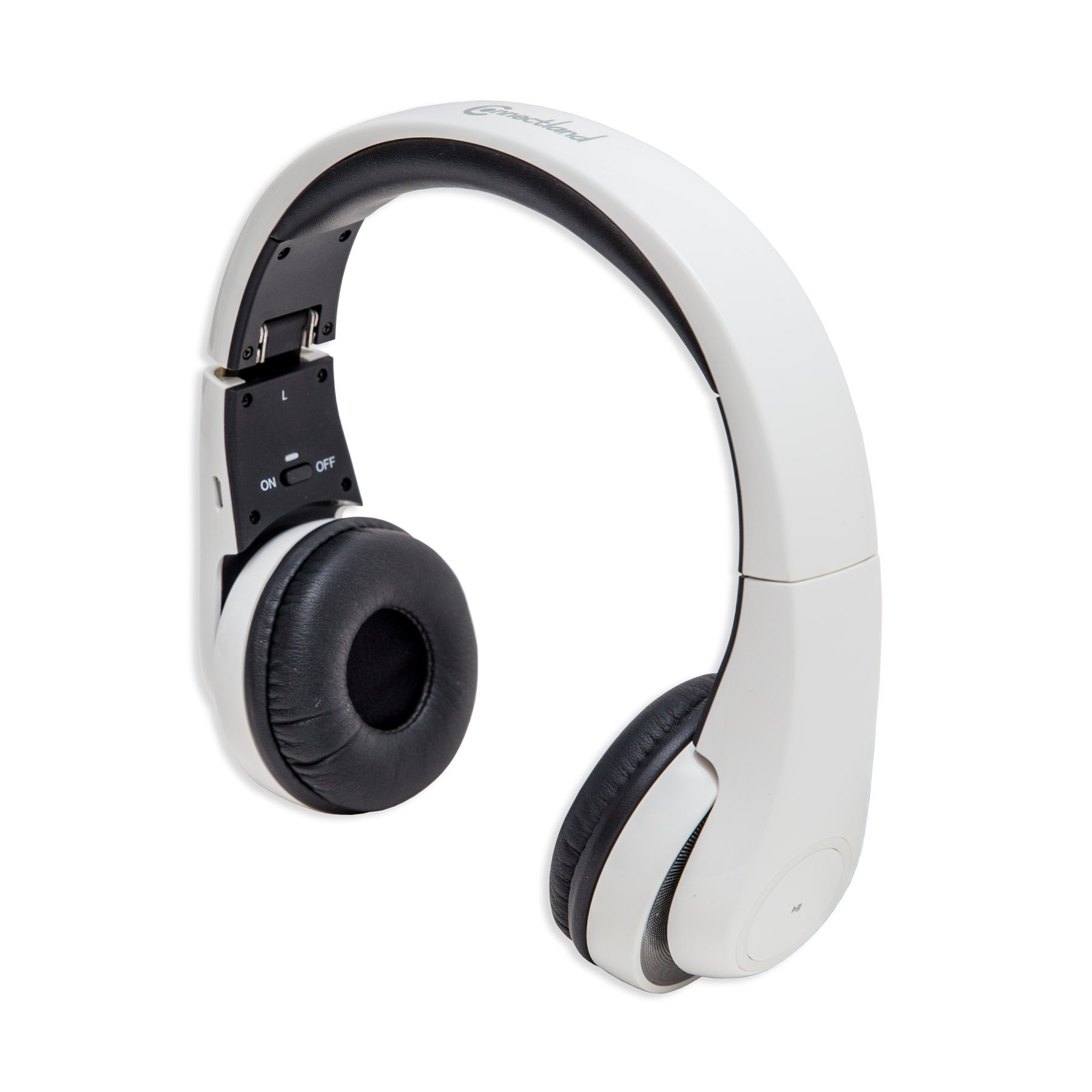 Connectland CL-AUD23040 Bluetooth 3.0 Sound Headphone with Microphone with Optional Wired Mode, White