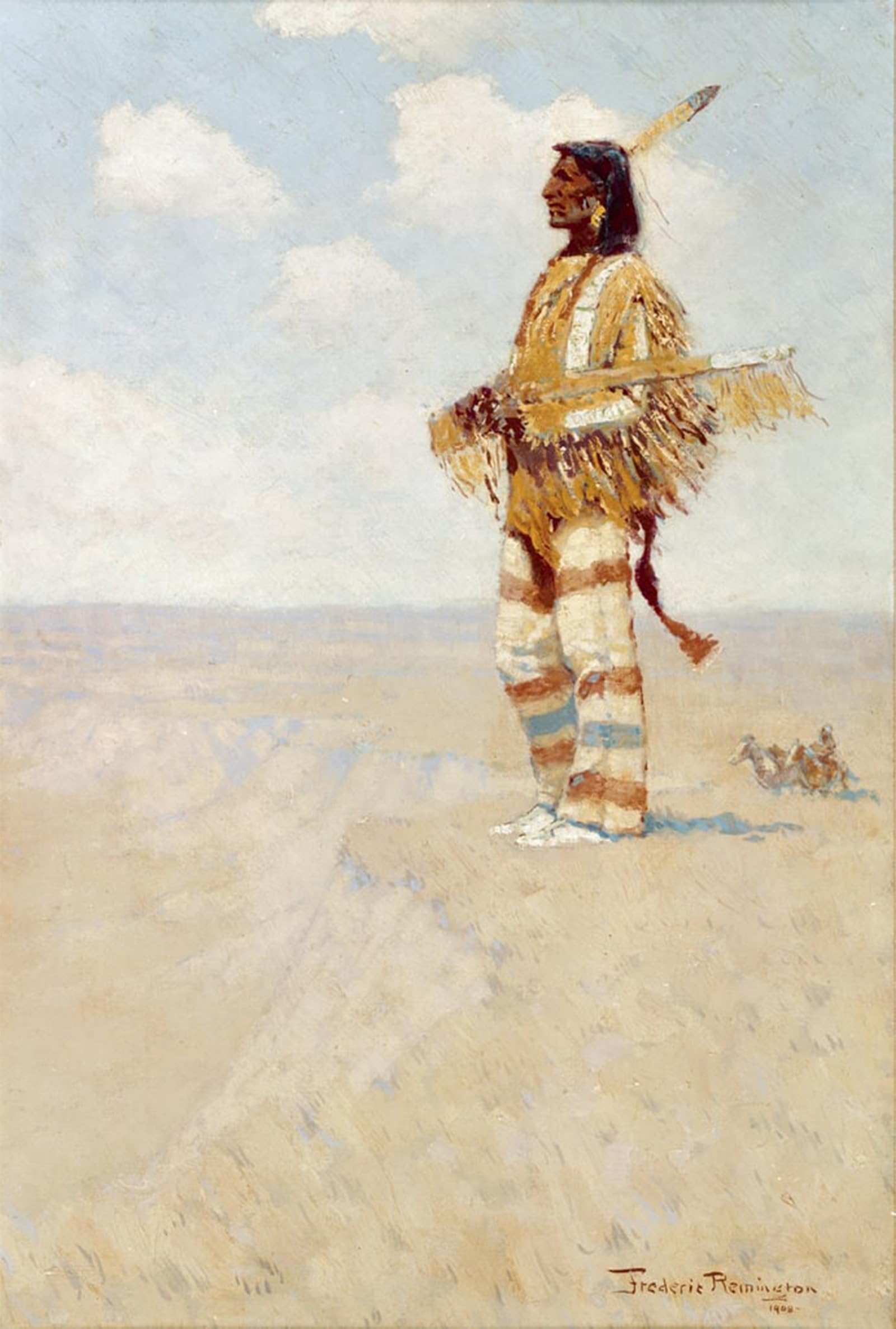 ARTXLXXBN Famous Art Print Poster Vintage Wall Art the Last of His Race by Frederic Remington Canvas Art Poster for Home Decor 60x90cm