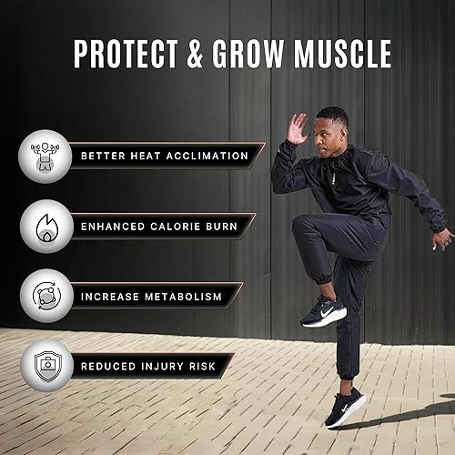 Miniatura 4 de BOXRAW Lineal - Traje de sauna profesional para hombre, parte superior e inferior, sin rasgaduras, pérdida de peso, traje de sudor para boxeo, artes