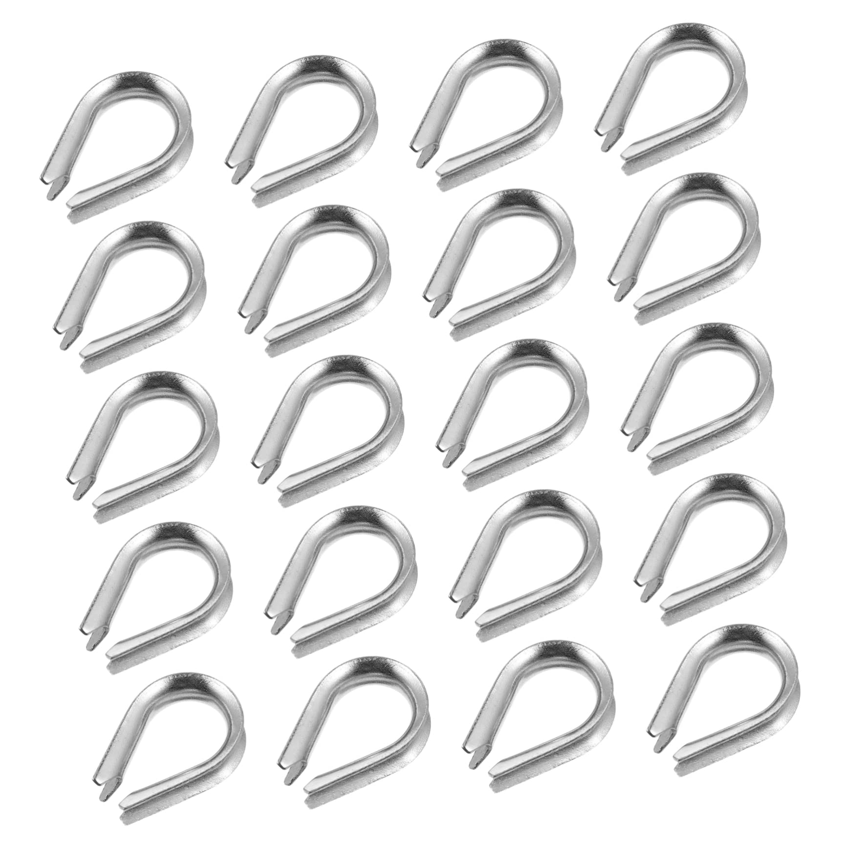 NAMOARLY Stainless Cable Thimble Rigging Set Wire Rope Cable Thimbles Cable Fixing Workpiece Wire Ferrules